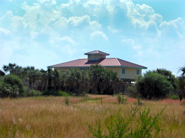 Back side of Nature Center as viewed from the service road.